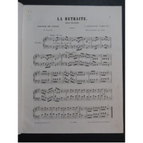 DE LILLE Gaston La Retraite Piano ca1855