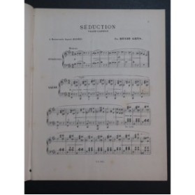 GHYS Henry Séduction Piano ca1887