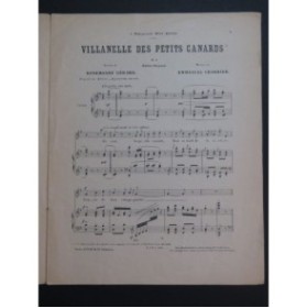 CHABRIER Emmanuel Villanelle des Petits Canards Chant Piano 1947