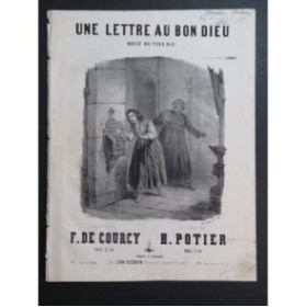 POTIER Henri Une Lettre au Bon Dieu Chant Piano ca1860