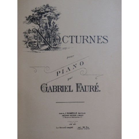 FAURÉ Gabriel Huit Nocturnes Piano