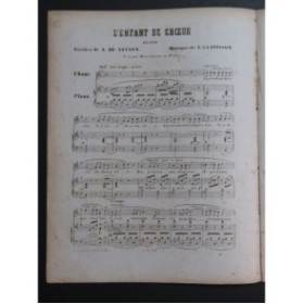 CLAPISSON Louis L'Enfant de Choeur Chant Piano ca1840