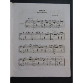 KRAMER Henri Stella Chant Piano ca1860