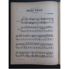 DESORMES L. C. Brise Folle Piano ca1885