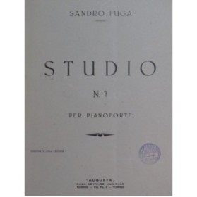 FUGA Sandro Studio No 1 Piano 1934