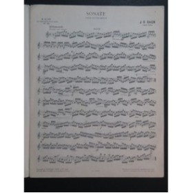 BACH J. S. Sonate pour Flûte seule
