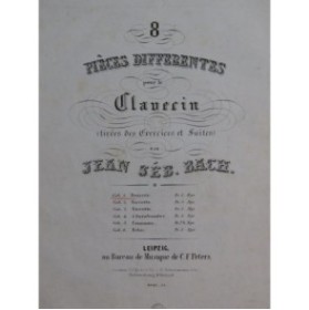 BACH J. S. Bourrée 1 et 2 Clavecin ca1858