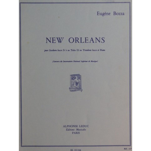 BOZZA Eugène New Orleans Piano Tuba ou Trombone 1962