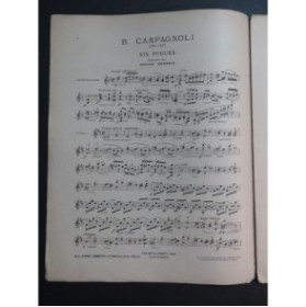 CAMPAGNOLI Bartolomeo Six Fugues Violon 1920