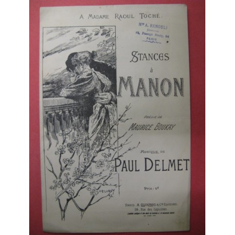 Stances à Manon Paul Delmet Chanson