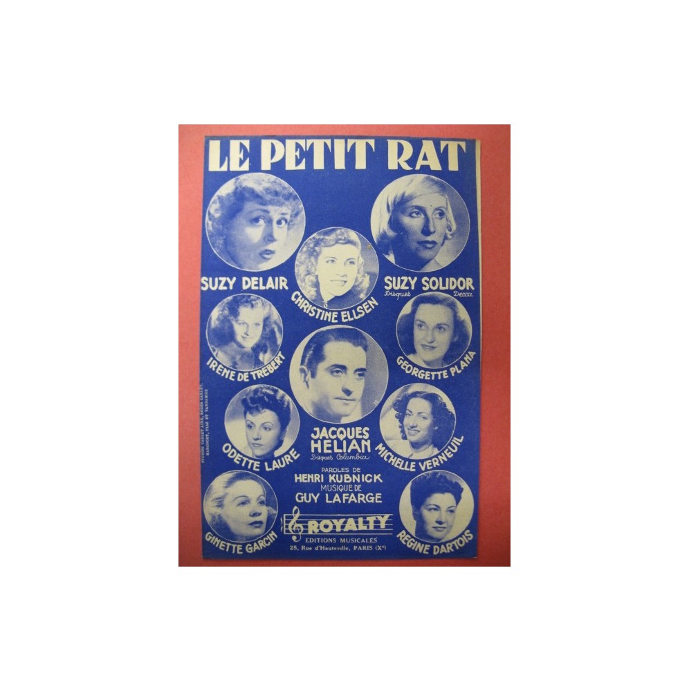 Le Petit Rat Georgette Plana Chanson 1948