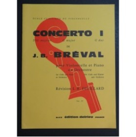 BREVAL J. B. Concerto No 1 Violoncelle Piano