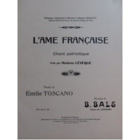 BALS B. L'Ame Française Chant Piano