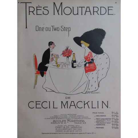 MACKLIN Cecil Très Moutarde Piano 1913