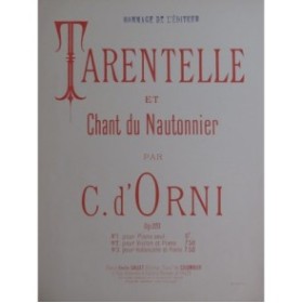 D'ORNI C. Tarentelle Piano Violon