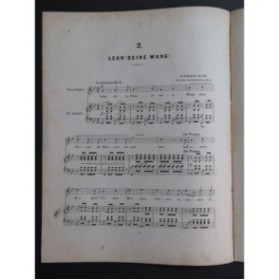SCHUMANN Robert Lehn' Deine Wang Chant Piano ca1858