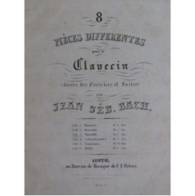 BACH J. S. Gavotte 1 et 2 Clavecin ca1858