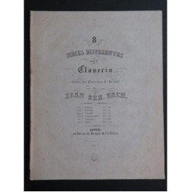 BACH J. S. Gavotte 1 et 2 Clavecin ca1858