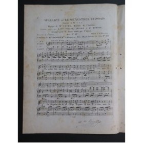 CATEL Ch. S. Wallace ou Le Ménestrel Ecossais No 1 Chant Piano ou Harpe ca1810