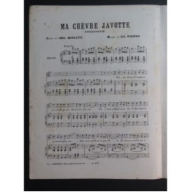 POURNY Charles Ma Chèvre Javotte Chant Piano ca1870