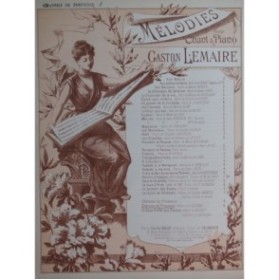LEMAIRE Gaston Chanson de Provence Chant Piano