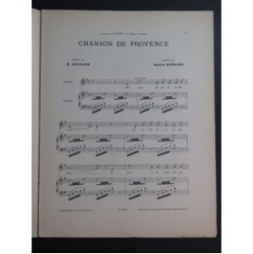 LEMAIRE Gaston Chanson de Provence Chant Piano
