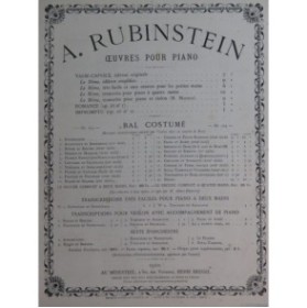 RUBINSTEIN Antoine Valse-Caprice Piano 1885