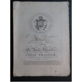 PRADHER Louis Le Bon Chevalier Romance Piano ca1820
