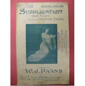 Supplication W. J. Paans Chanson 1907