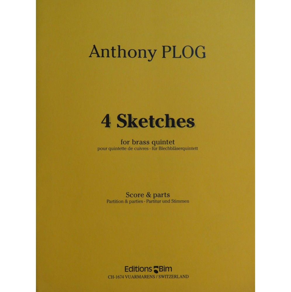 PLOG Anthony 4 Sketches for Brass Quintet Cuivres 1991