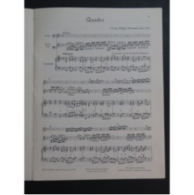 TELEMANN G. P. Quadro G moll Flûte à bec Violon Alto Violoncelle 1957