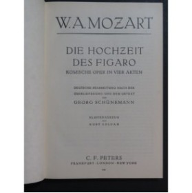 MOZART W. A. Die Hochzeit des Figaro Opéra Piano Chant