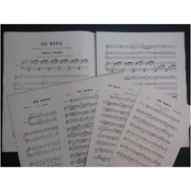 GOUNOD Charles Ave Maria Chant Violon ou Violoncelle Piano Orgue ca1865