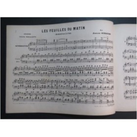 STRAUSS Johann Feuilles du Matin Piano ca1870