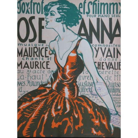 YVAIN Maurice Ose Anna Piano 1923