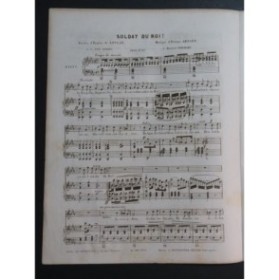 ARNAUD Étienne Soldat du Roi Chant Piano 1848