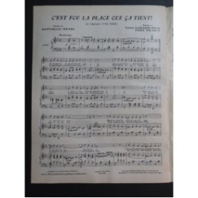 GABAROCHE Gaston PEARLY Fred C'est fou la place que ça tient Chant Piano 1923