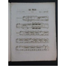 DE MIEULLE Léon La Folie Piano XIXe siècle