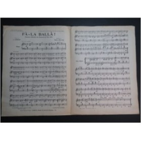 DELVAR Mario Fà-La Ballà ! Carnaval Nice Chant Piano 1933