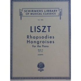 LISZT Franz Rhapsodies Hongroises Book 2 Piano