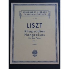 LISZT Franz Rhapsodies Hongroises Book 2 Piano