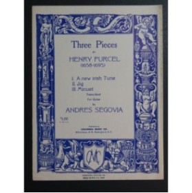 PURCELL Henry Three Pieces Guitare 1960