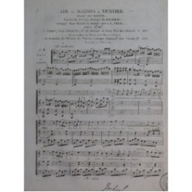 DALAYRAC Nicolas Maison à Vendre No 4 Chant Piano ou Harpe ca1800