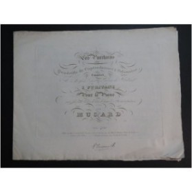 MUSARD Les Puritains Quadrille Piano Cornet Flûte Violon ca1840