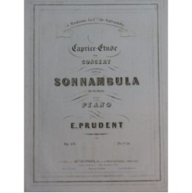 PRUDENT Émile Caprice Etude de Concert op 23 Piano 1846