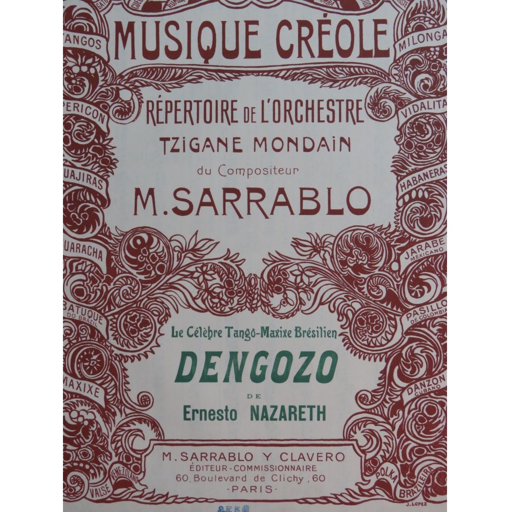 NAZARETH Ernesto Dengozo Tango Piano