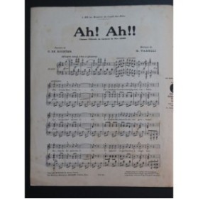 TARELLI H. Ah ! Ah ! Carnaval de Nice Chant Piano 1929