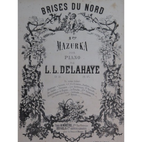 DELAHAYE L. L. Brises du Nord Piano 1868