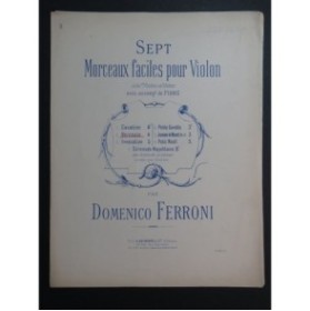 FERRONI Domenico Berceuse Piano Violon