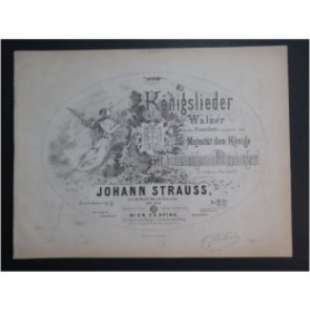 STRAUSS Johann Königs-Lieder Piano op 334 ca1870